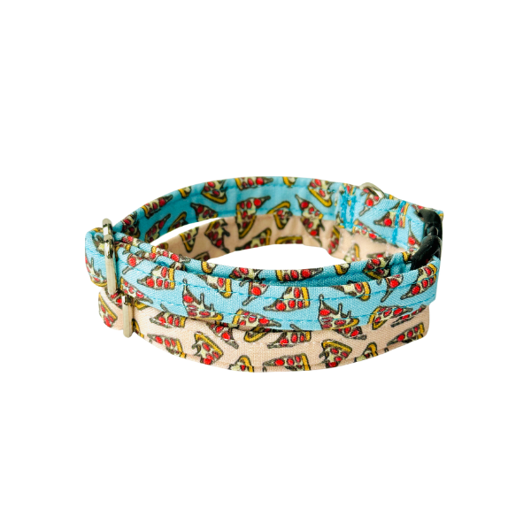 Pepperoni Pizza in Pink & Blue Collar