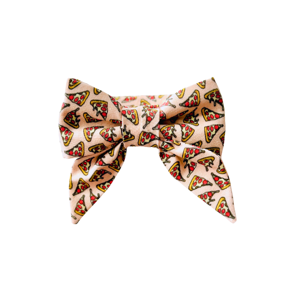 Pepperoni Pizza in Pink & Blue Bows