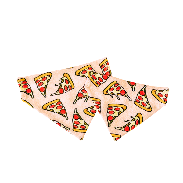Pepperoni Pizza in Pink & Blue Bandana