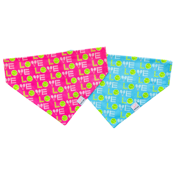 Tennis Love in Blue & Pink Bandana