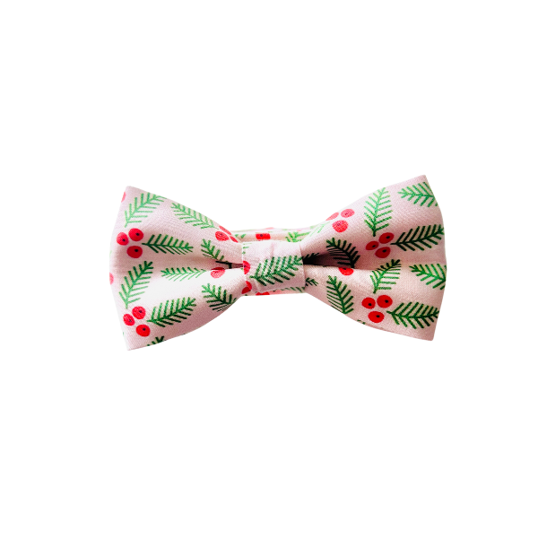 Pink Berries & Pine Bow Tie