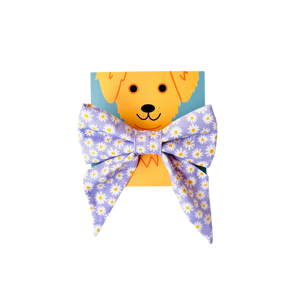 Lavender Daisies Sailor Bow