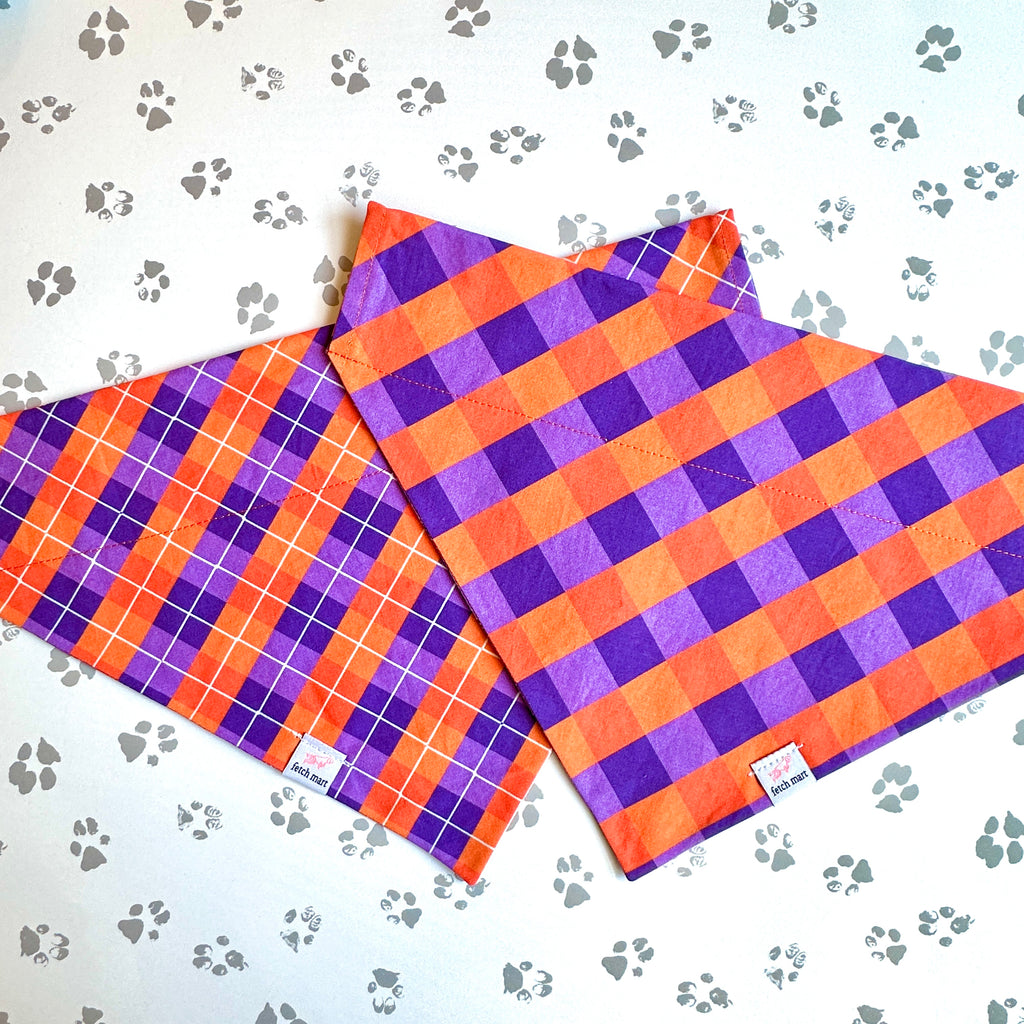 Clemson Plaid Bandanas