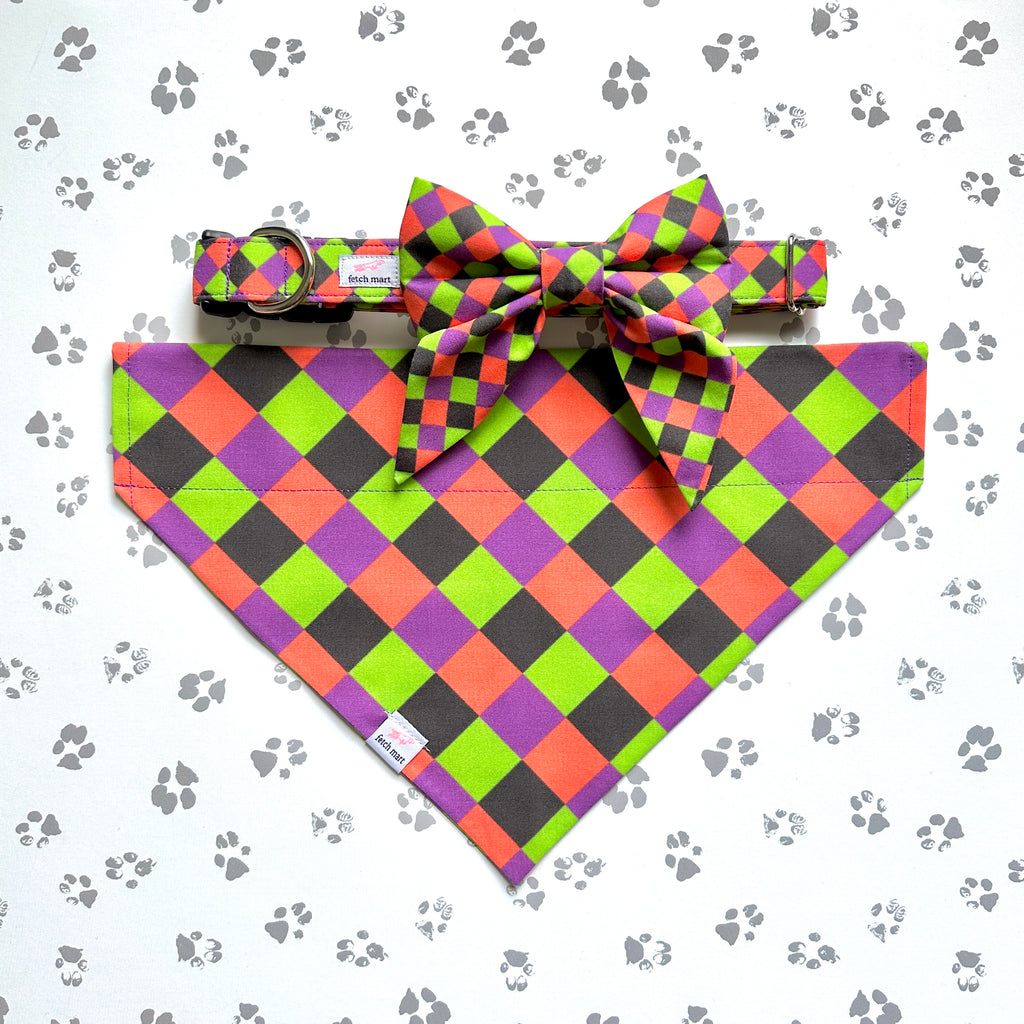 Halloween Checkerboard Bow Tie