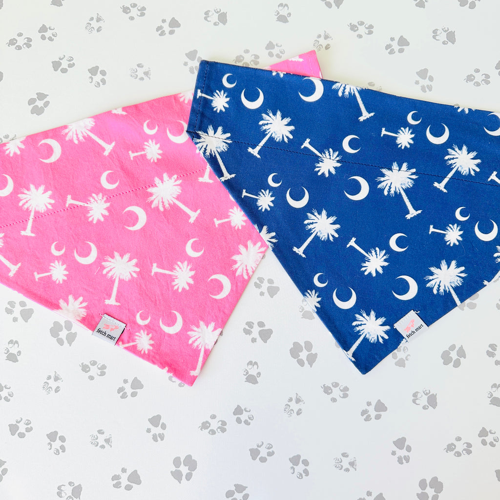 South Carolina Palmettos in Blue & Pink Bandana