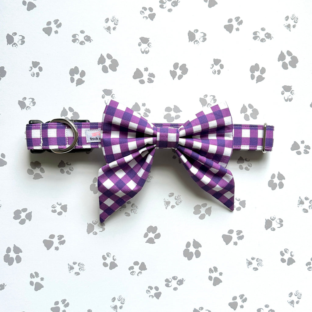 Eggplant Gingham Collar