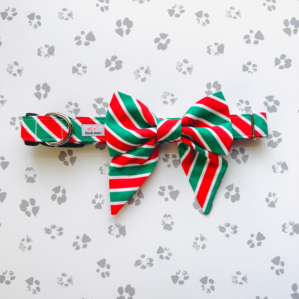 Christmas Candy Cane Bow Tie