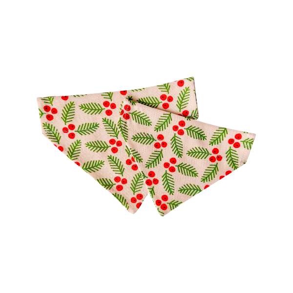 Pink Berries & Pine Bandana