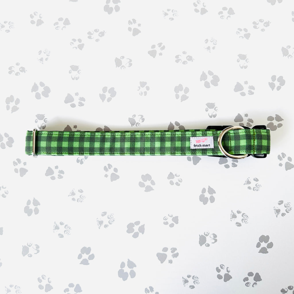 Olive Gingham Collar