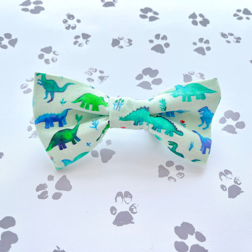 Dinos in Mint Bow Tie